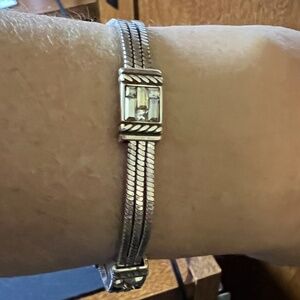 Brighton Silver Bracelet with Clear Stone